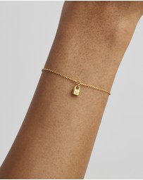 By Charlotte - Crystal Lotus Padlock Bracelet