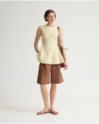 Oxford - Margot Knitted Peplum Top
