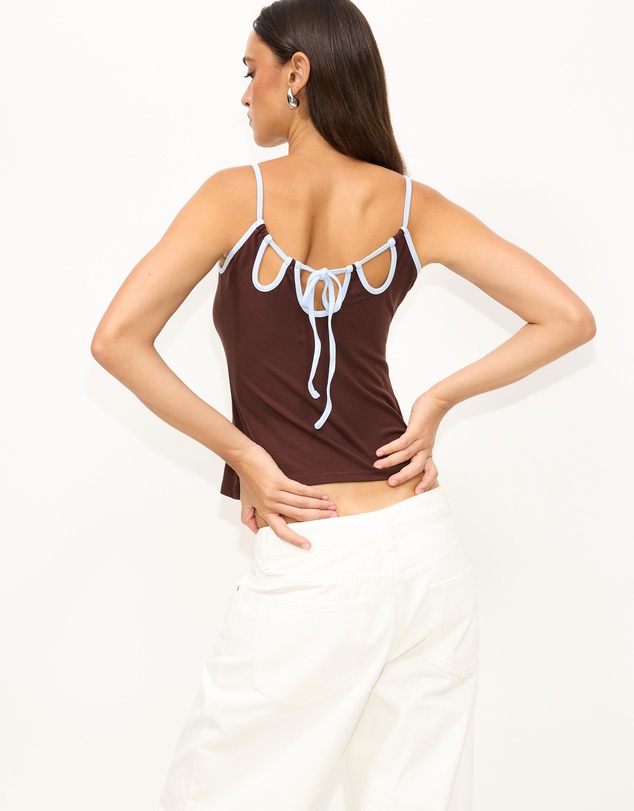 Dazie - Shorefall Contrast Top