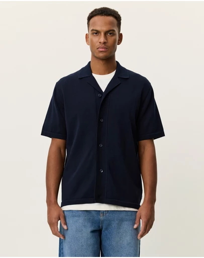 Les Deux - Emmett Arabesque Knitted SS Shirt
