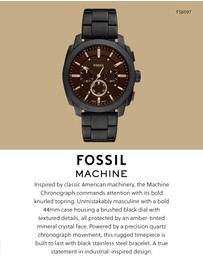 Fossil - Machine Black Chronograph Watch