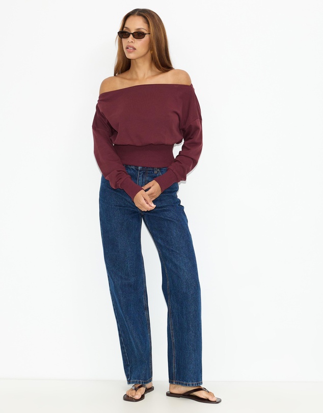 Dazie - Chill Vibes Off Shoulder Jumper