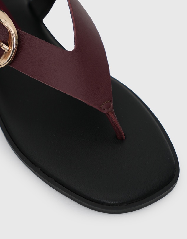 Betts - Titan Leather Buckled Strap Thong Sandals
