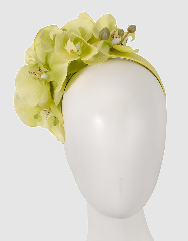 Max Alexander - Lime Orchid Racing Fascinator