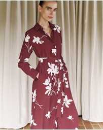 Trenery - Wren Floral Shirt Dress in Auburn