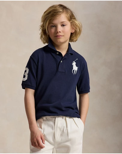 Polo Ralph Lauren - Big Pony Cotton Mesh Polo Shirt - Teens