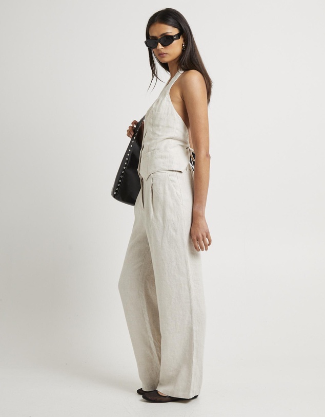 Subtitled - Naomi Linen Halter Vest