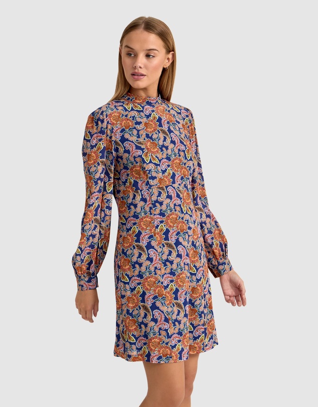Oxford - Corelia Floral Print Long Sleeve Dress