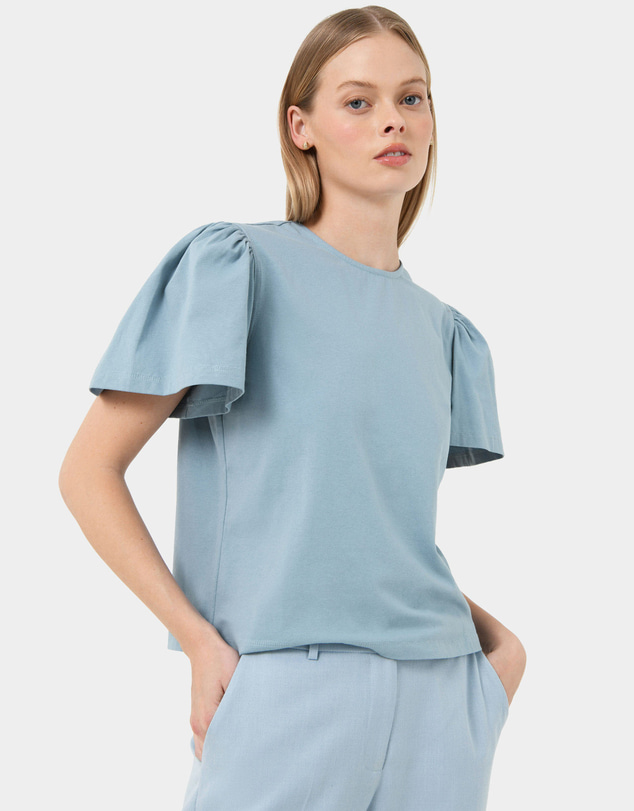 Forcast - Cayla Gathered Sleeve Tee