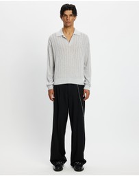 Recto - Lace Rib Sheer Knit Top