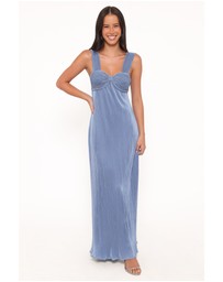 Petal & Pup - Dolores Pleated Maxi Dress - Cornflower Blue
