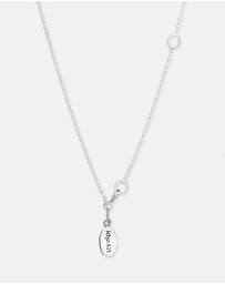 Ichu - Cubic Zirconia Toggle Necklace