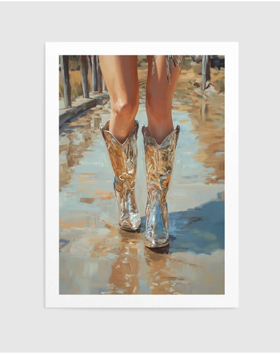 Olive et Oriel - Silver Cowgirl by Studio Iii Art Print