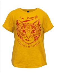 17 Sundays - Cat Tee - Mustard