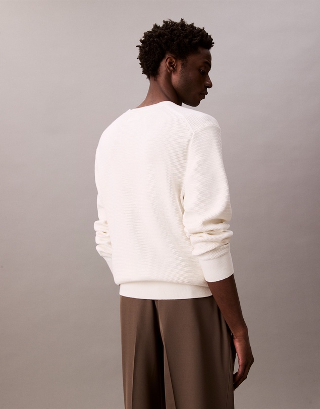Calvin Klein - Cotton Textured Classic Crewneck Jumper