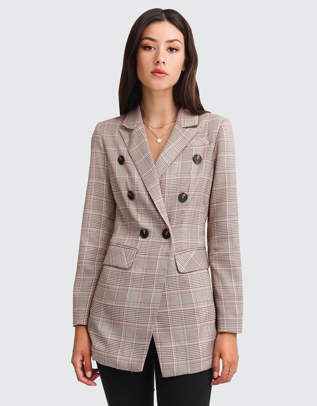 Belle & Bloom - Too Cool For Work Plaid Blazer