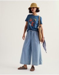 Seasalt - Seasalt Cornwall Blue Printing Ink Organic Cotton T-shirt