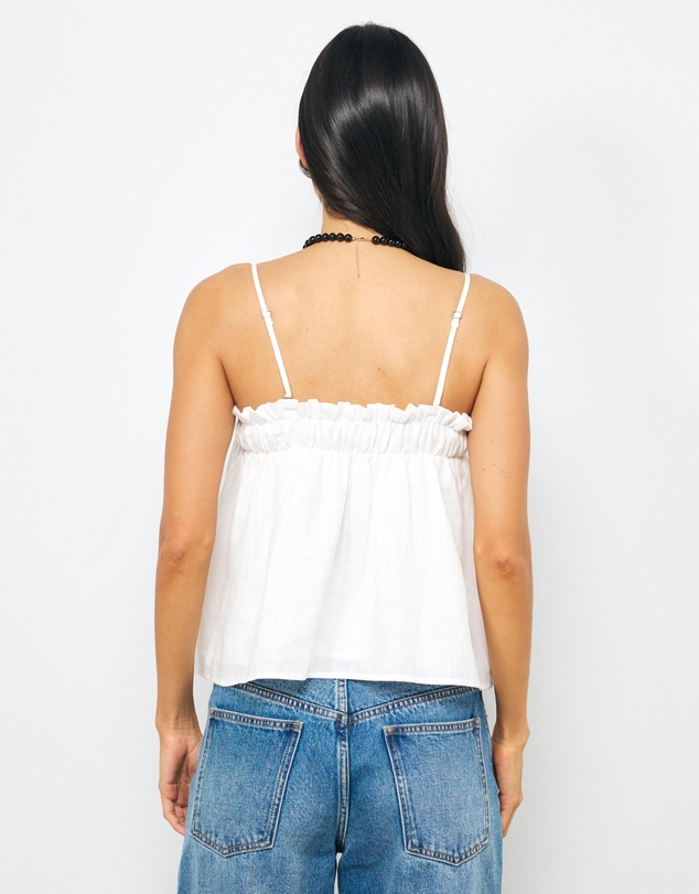 AERE - Alana Linen Strapless Top