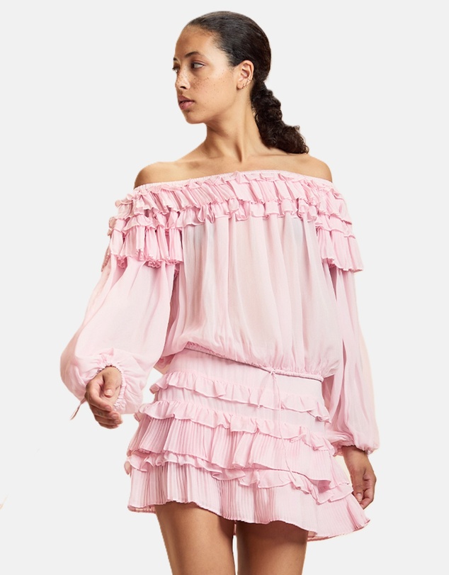 Cynthia Rowley - Ruffle Pleated Micro Skirt