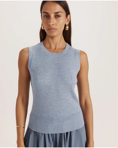 SABA - Franka Merino Wool Ribbed Tank