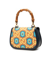 Pre-Loved by Azura Reborn - Pre-Loved 100th Anniversary Medium GG Coated Canvas Kaleidoscope 1947 Bamboo Top Handle Bag