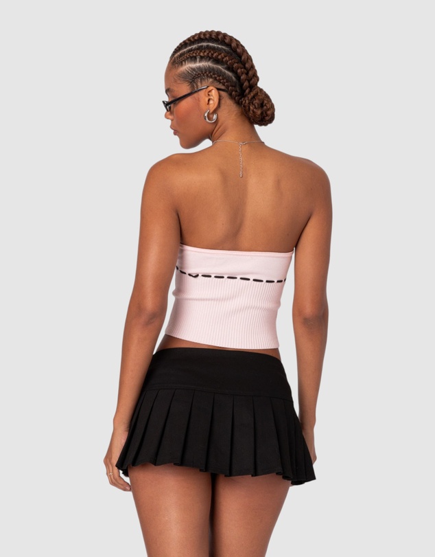 EDIKTED - Elsie Knitted Tie Tube Top