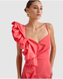 Romance by Honey and Beau - Trevia Shoulder Frill Dress