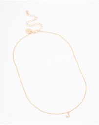 Lovisa - Gold Plated Cubic Zirconia Letter J Necklace