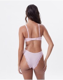 Bras N Things - NKD Unlined Plunge Bra - Pink
