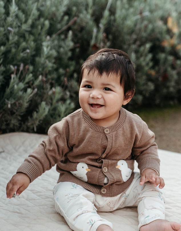 Purebaby - Goose Chenille Cardigan-Kids-Babies