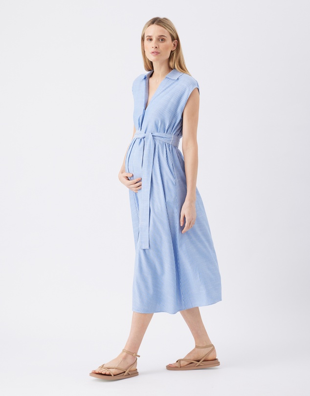 Ripe Maternity - Abby Stripe Shirt Dress