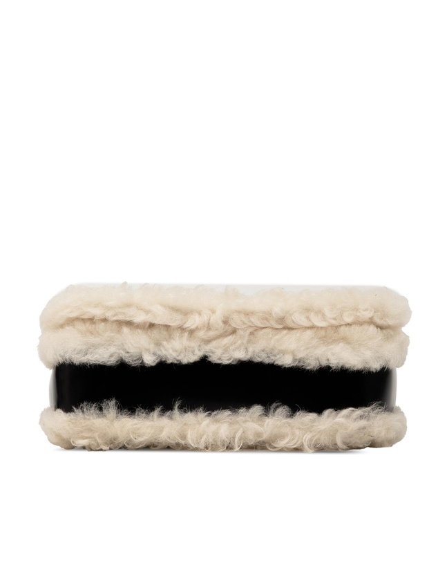 Pre-Loved by Azura Reborn - Pre-Loved Small Shearling Trimmed Coated Canvas Lola Crossbody