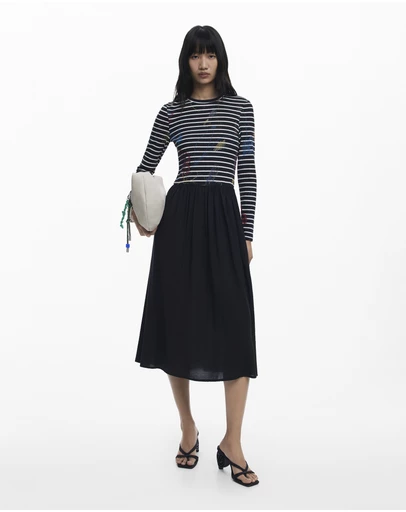 Desigual - Striped combined dress