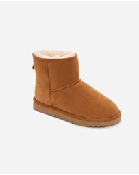 Ozwear Connection Uggs - Ugg Boots Genuine Australian Sheepskin Unisex Mini Classic Suede