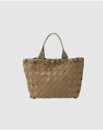 Chuchka - Woven Neoprene Large Tote - Large Weave Nude