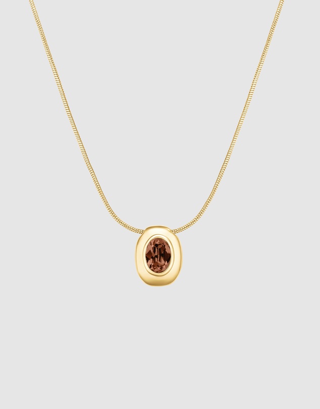 Rosefield - Mocha Crystal Gold-Tone Necklace