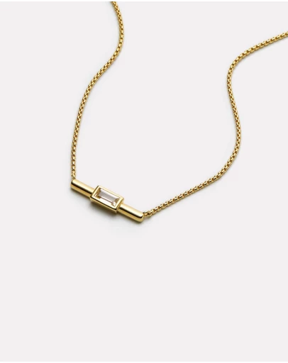 Najo - Skye Yellow Gold Cubic Zirconia Necklace