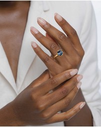 Elli Jewelry - Ring Crystal 925 Sterling Silver Gold-Plated