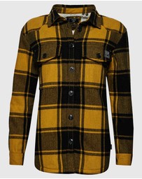 Superdry - Borg Flannel Check Overshirt Gold Buffalo Check