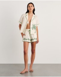 Jag - Palm Embroidered Shirt