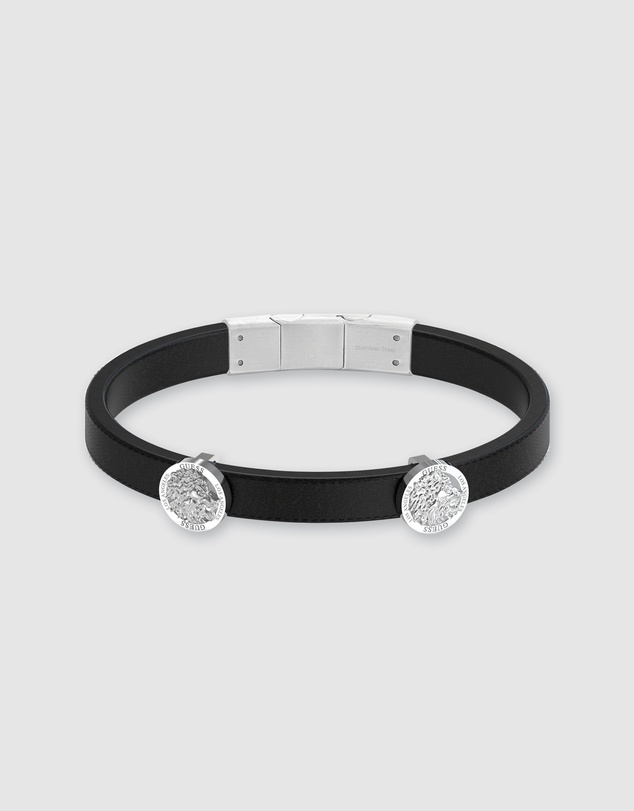 GUESS - Lion King Men's Bracelet Black & Silver