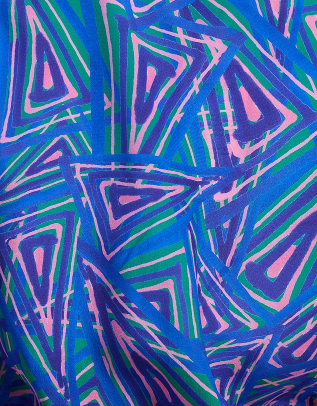 The Social Outfit - Fariba's Triangles Rectangular Silk Scarf