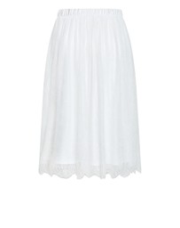 City Chic - Plus size Ivy Lace Mesh Skirt - ivory