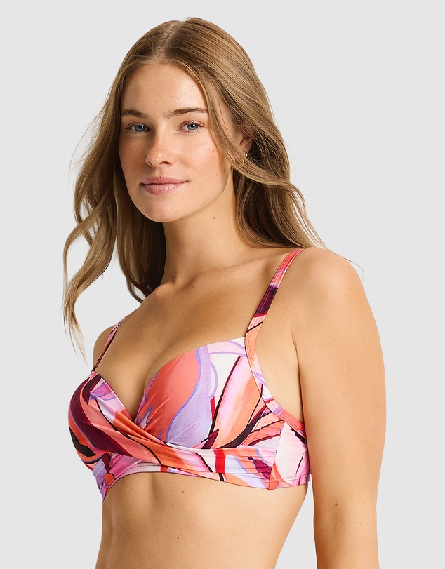 Sea Level Australia - Neon Wave Cross Front Moulded Underwire Bra