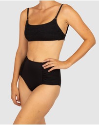Baku Swimwear - Chloro Ruched Ultra High Waist Bikini Bottom