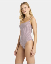 Billabong - Womens Mini Wave Check One Piece Swimsuit