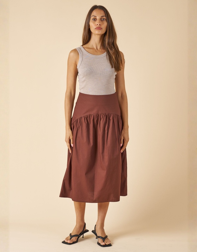 CAMIXA - Mare Cotton Midi Skirt