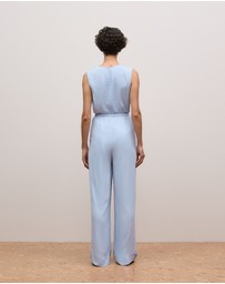 Trenery - Soft Drawcord Pant in Soft Blue