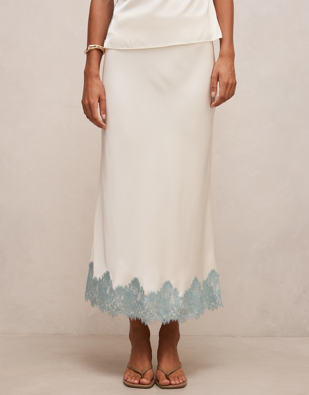Forever New - Adele Lace Trim Midi Skirt