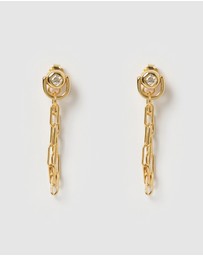 Izoa - Dawn Drop Stud Earrings
